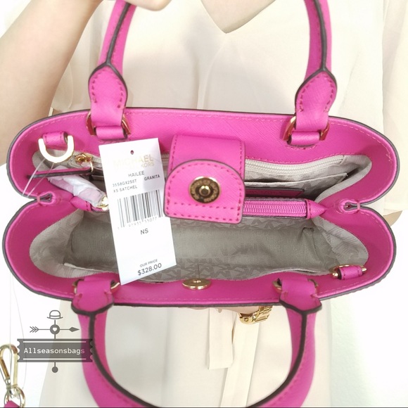 NWT Michael KORS Hailee Xs Satchel Granita pink - Picture 6 of 8